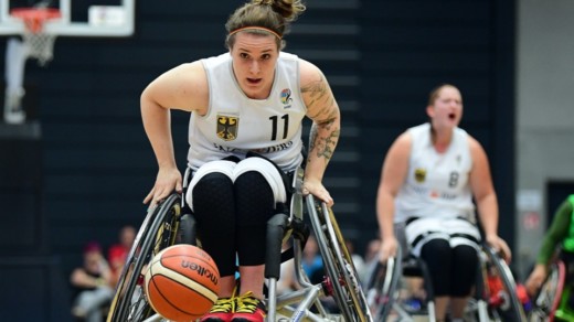 Maya Lindholm bei der Rollstuhlbasketball-WM 2018 in Hamburg; Foto: WITTERS