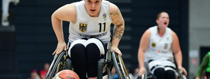 Maya Lindholm bei der Rollstuhlbasketball-WM 2018 in Hamburg; Foto: WITTERS