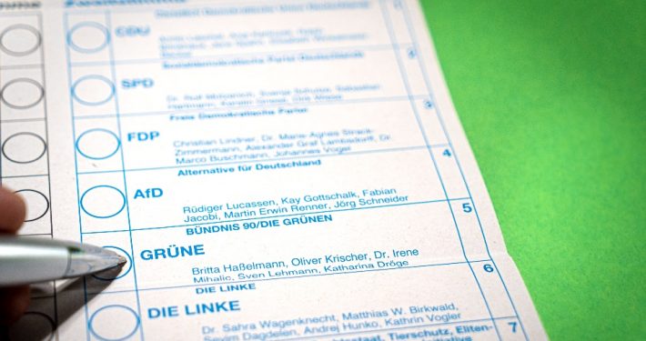 Wahlzettel zur Bundestagswahl 2021; Foto: unsplash/Mika Baumeister