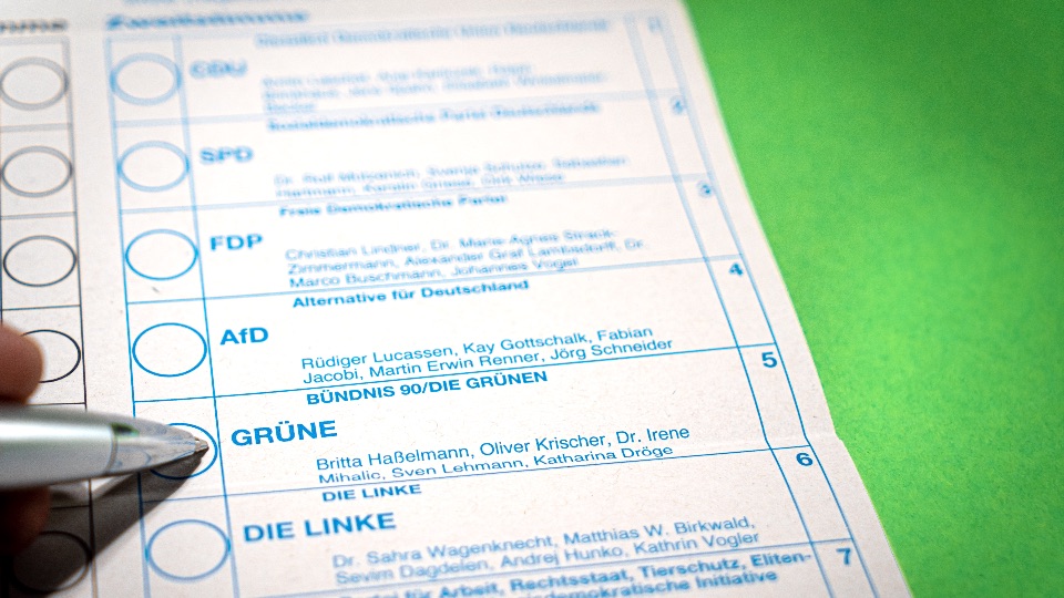 Wahlzettel zur Bundestagswahl 2021; Foto: unsplash/Mika Baumeister