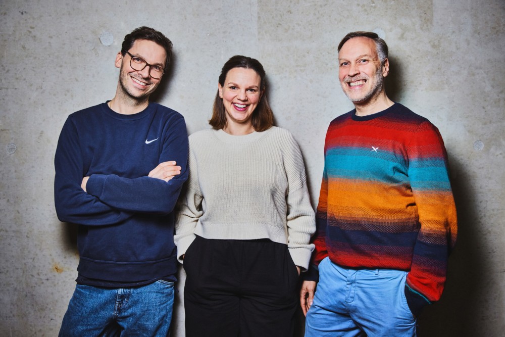Kneipenchorleitung: Arne Bischoff (l.), Hilke Cordes und Stefan Waldow (©Julia Schwendner)