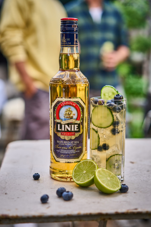 LINIE Ginger – Ginger Ale und frischen Zutaten wie Gurke, Heidelbeeren und Limette (©Anora)