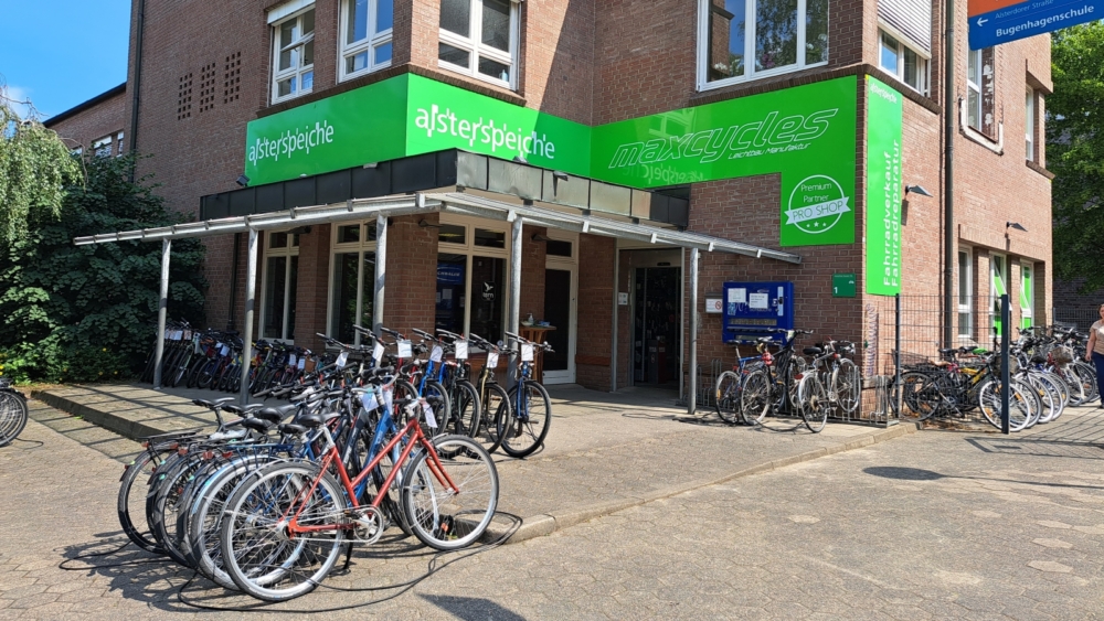 Seit 30 Jahren gibt es die Alsterspeiche als Fahrradladen in Hamburg-Alsterdorf