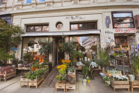 Grüne Flora Blumenladen Außenansicht