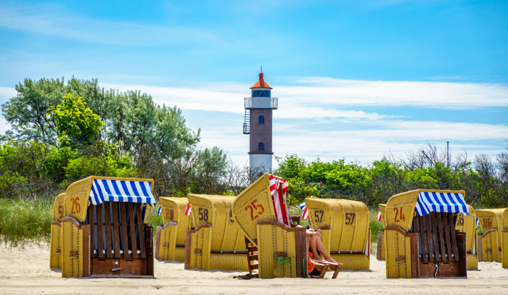 Insel Poel mit Blick auf den Lauchtturm