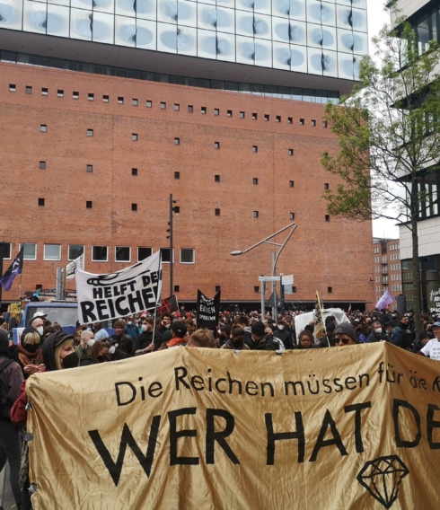 Vergangene 1.Mai-Demonstration in Hamburg