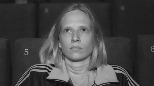 Ausschnitt aus dem Film "Kino" in schwarz-weiß