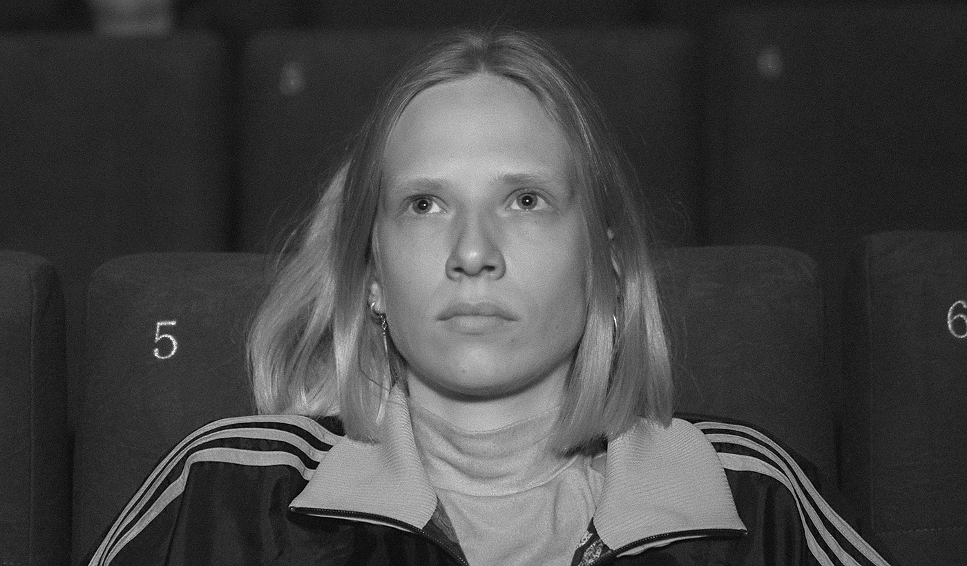 Ausschnitt aus dem Film "Kino" in schwarz-weiß