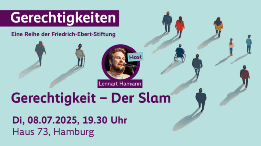 Illustration vom "Gerechtigkeit - der Slam"