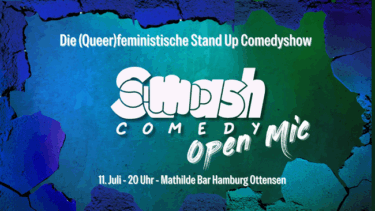 Bunte Ilustration von Smash Comedy Open Mic