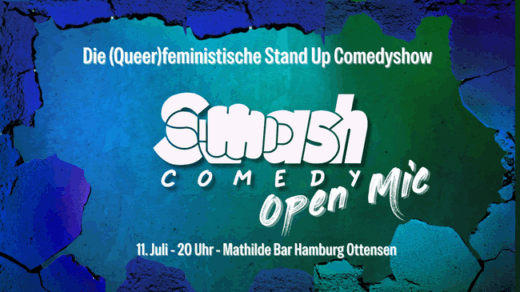 Bunte Ilustration von Smash Comedy Open Mic