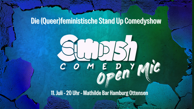 Bunte Ilustration von Smash Comedy Open Mic