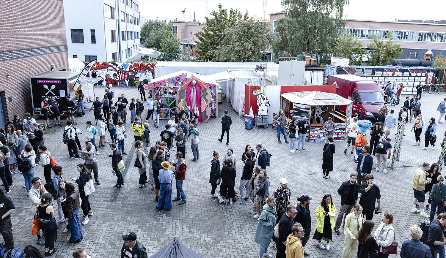 Drohnenbild von der Millerntor Gallery