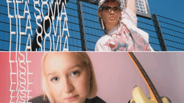 Collage zur AStA Sommer Open Air mit 3 Künstler*innen untereinander