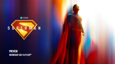 Superman-Filmposter: Logo links und rechts Superman
