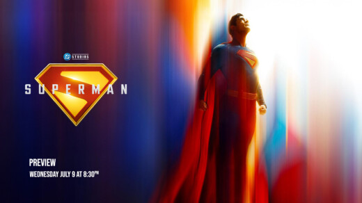 Superman-Filmposter: Logo links und rechts Superman