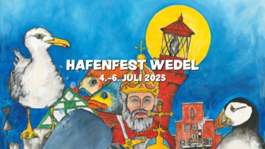 Illustration vom Hafenfest Wedel