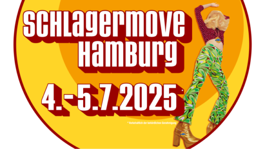 Illustration vom Schlagermove Hamburg mit tanzender Frau