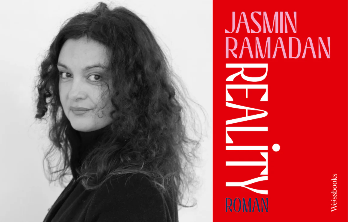 Rechts Buchcover von REALITY und links Jasmin Ramadan