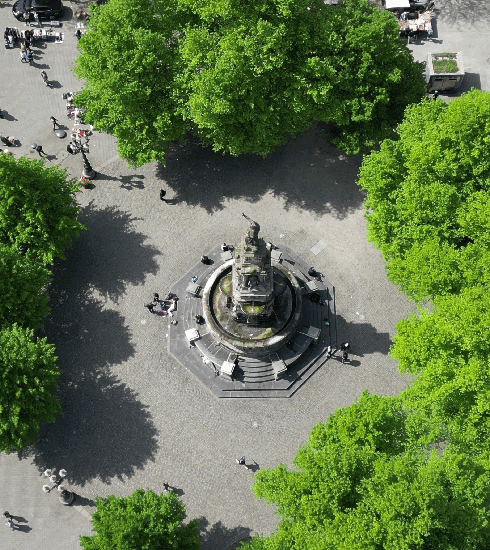 Der Hansaplatz von oben