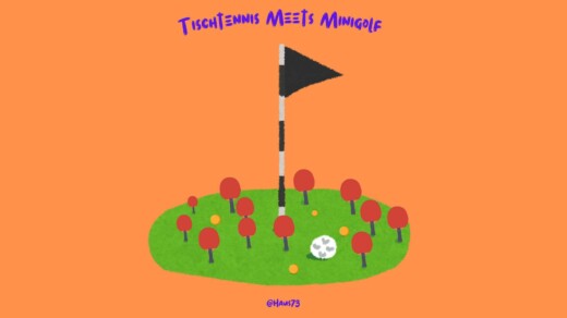 Illustation zum Minigold x Tischtennis Event im Haus 73