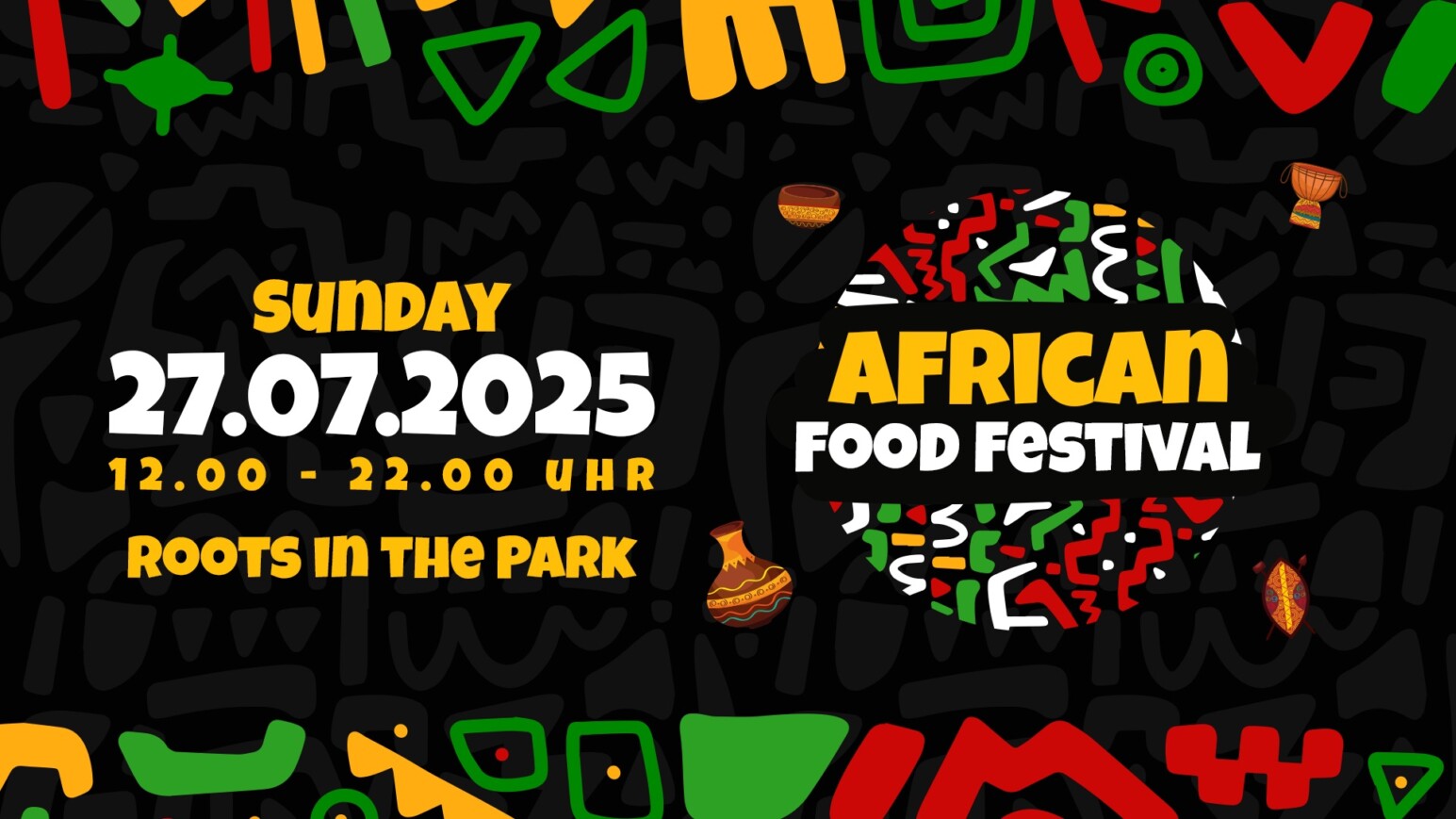 Bunte Illustration vom African Food Festival