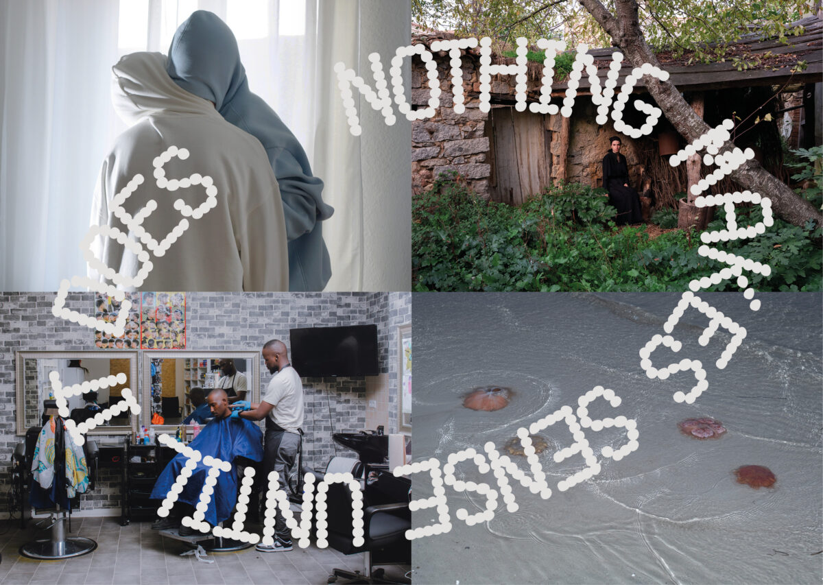 Collage zu der Ausstellung "nothing makes sense until it does"