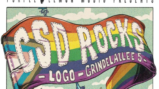 Illustration - Bunte Fahne mit Schriftzug CSD ROCKS