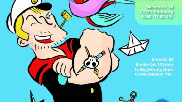 Illustration mit Comicfigur (Kapitän) von der Comic- und Mangaconvention