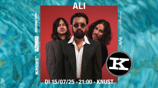 Illustration zu dem Konzert von ALI mit der Band "ALI" in der Mitte