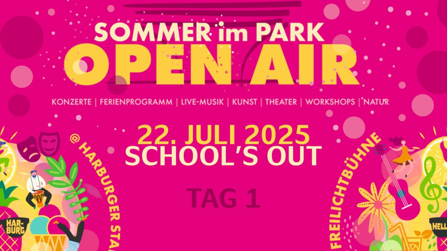 Illustration zu Sommer im Park mit dem Motto "School's Out"