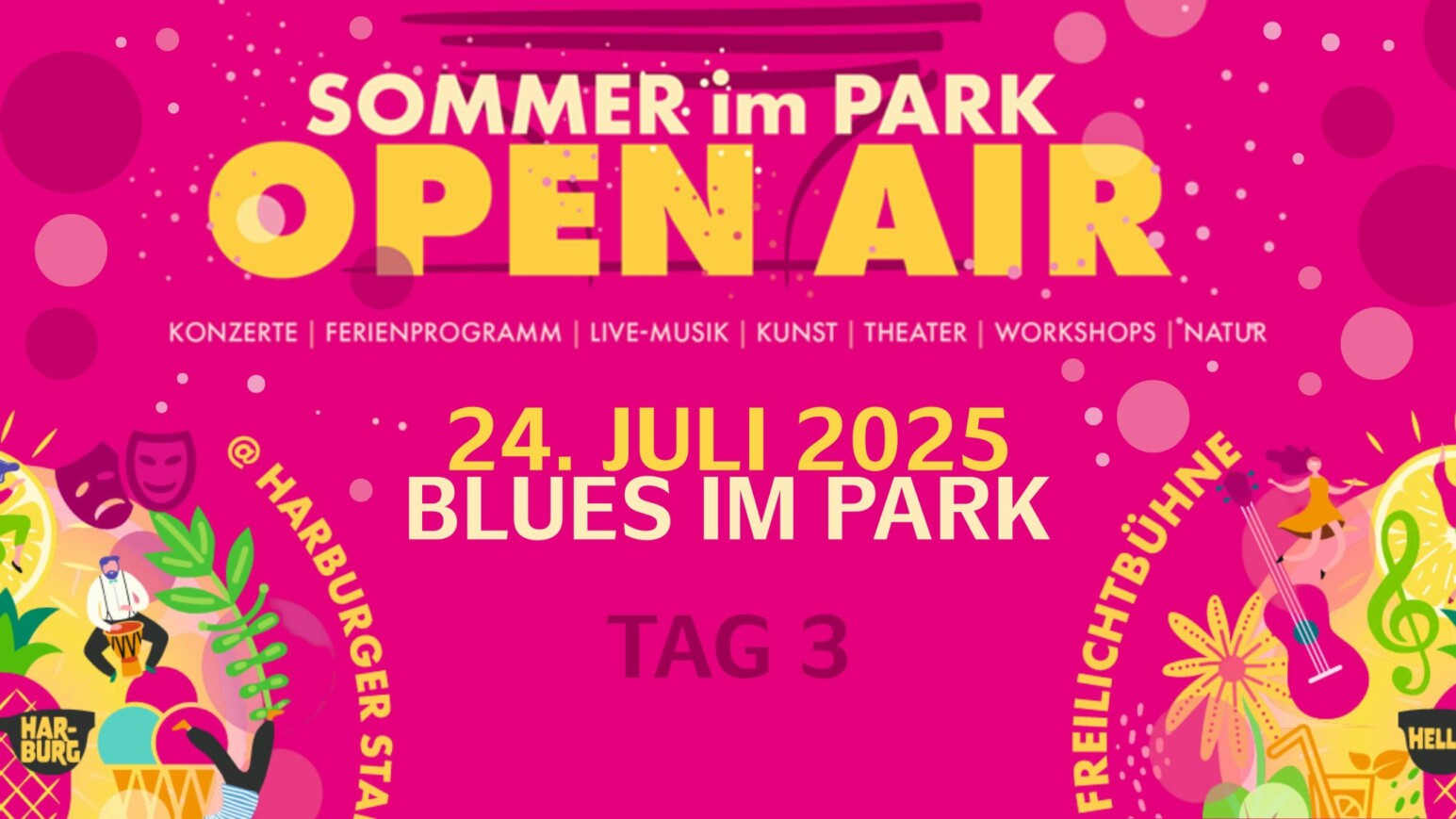 Illustration zu Sommer im Park mit dem Motto "Blues"