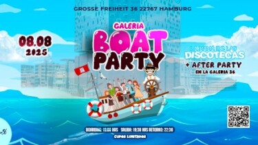 Illustration Boot mit Personen - GALERIA BOAT PARTY