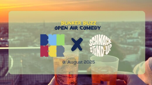 Aussicht auf Hamburg (Hintergrund) - Illustration Bunker & Schnack Stand Up