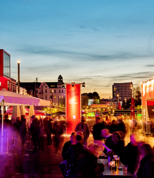 Ein Schaulatz des Reeperbahn-Festivals: der Spielbudenplatz auf St. Pauli