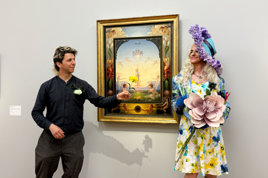 Ein charmantes Rendezvous von Kunstwissenschaft und Drag-Kunst: Simon Schultz und dancingsven 