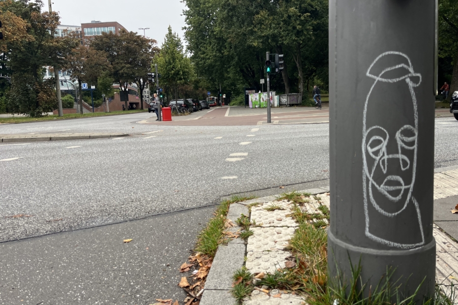 Street Art von Satisfied Guy gespottet in Hamm, Hamburg