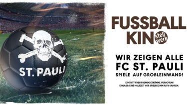 Illustration mit St. Pauli Fußball zum Fußball Kino