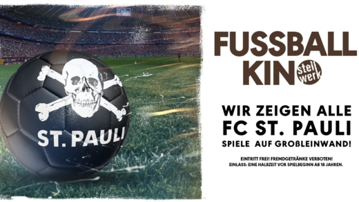 Illustration mit St. Pauli Fußball zum Fußball Kino