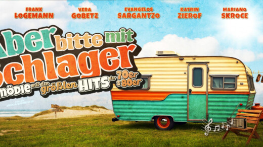 Aber bitte mit Schlager - Eine Illustration zum Event mit einem Wohnwagen