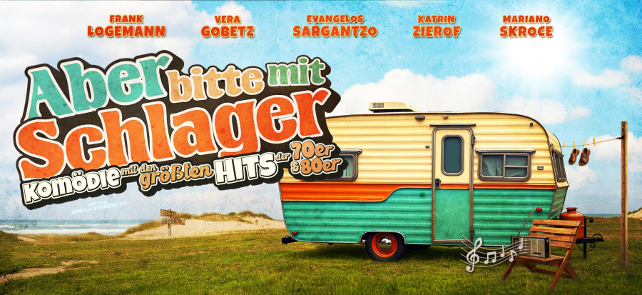 Aber bitte mit Schlager - Eine Illustration zum Event mit einem Wohnwagen