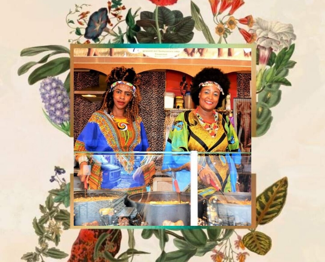 Illustration zum African Food Festival mit Collage von zwei Personen
