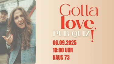 Illustration von Gotta Love - Pubquiz mit zwei Personen am Rand