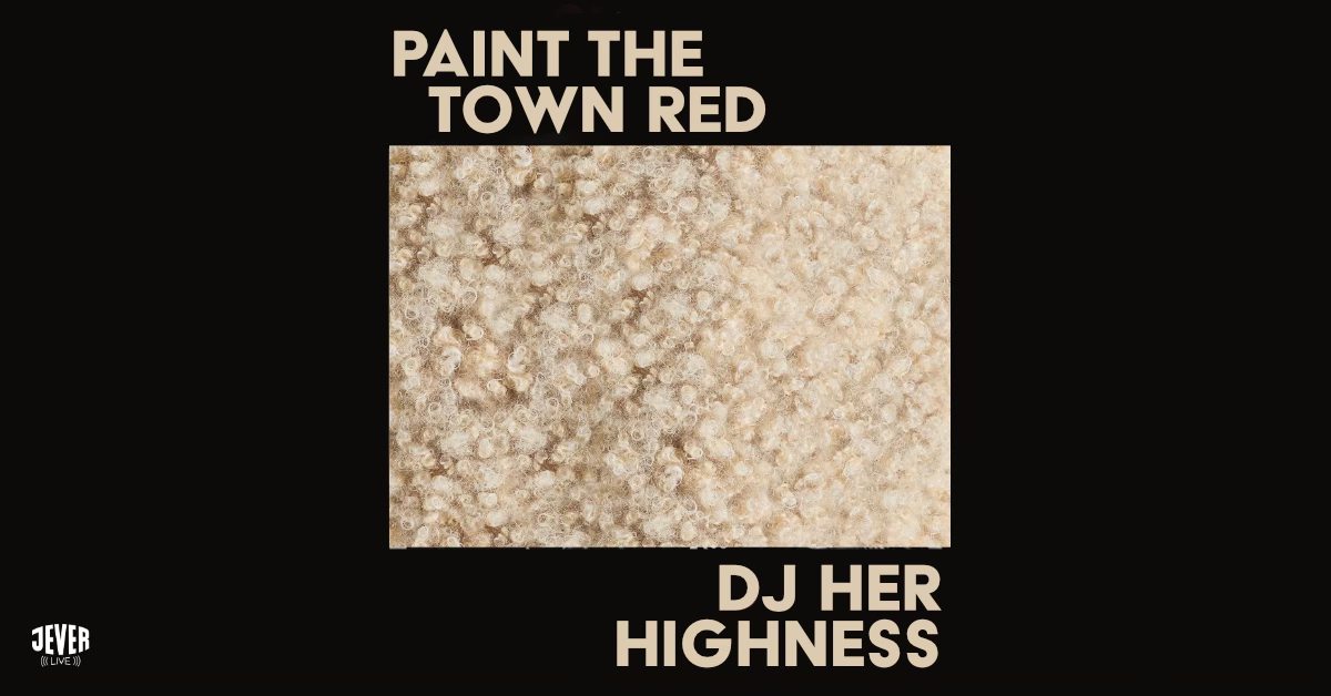 Illustration für "Paint The Town Red"-Party mit DJ Her Highness auf Frau Hedi