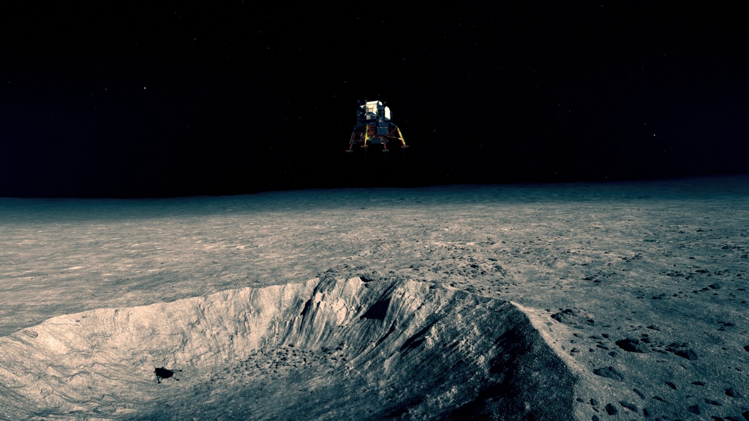 Ausschnit aus “Apollo-Missionen zum Mond” im Planetarium