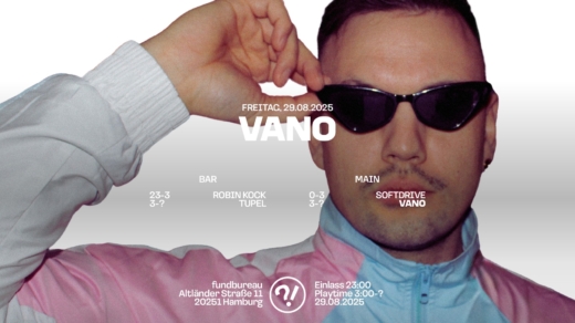 Person mit Sonnenbrille - Schriftzug VANO