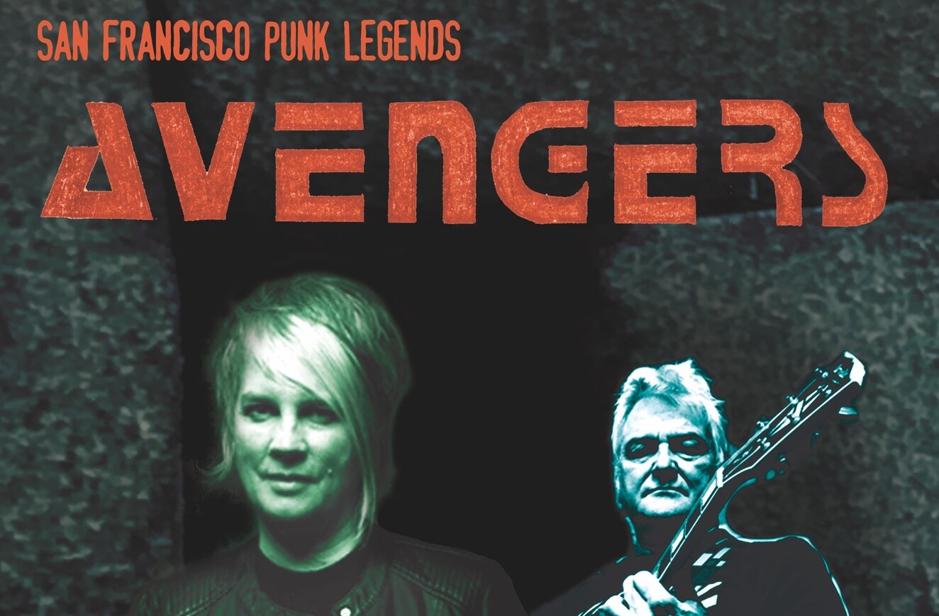 Plakat für das Konzert der Band 'Avengers' aus San Francisco im Hafenklang am 18.08.