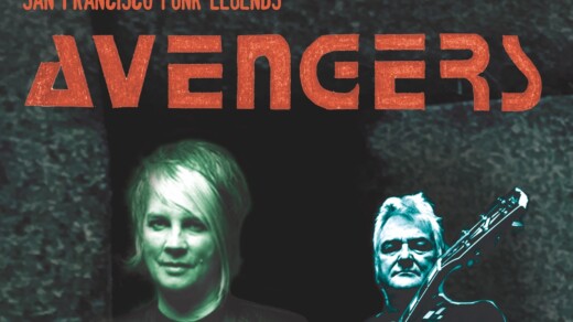 Plakat für das Konzert der Band 'Avengers' aus San Francisco im Hafenklang am 18.08.