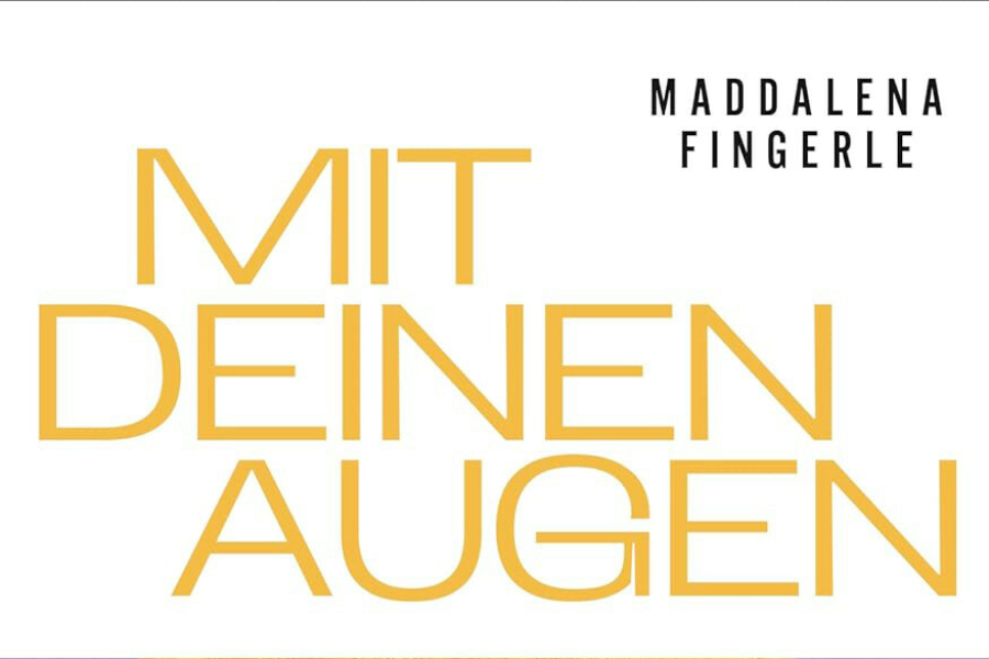 Teil des Buchcovers des neuen Romans „Mit deinen Augen“ von Maddalena Fingerle 