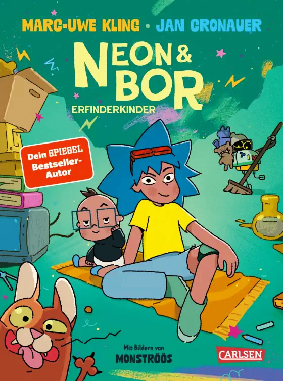 „Neon & Bor. Erfinderkinder“ von Marc-Uwe Kling ist im Carlsen Verlag erschienen